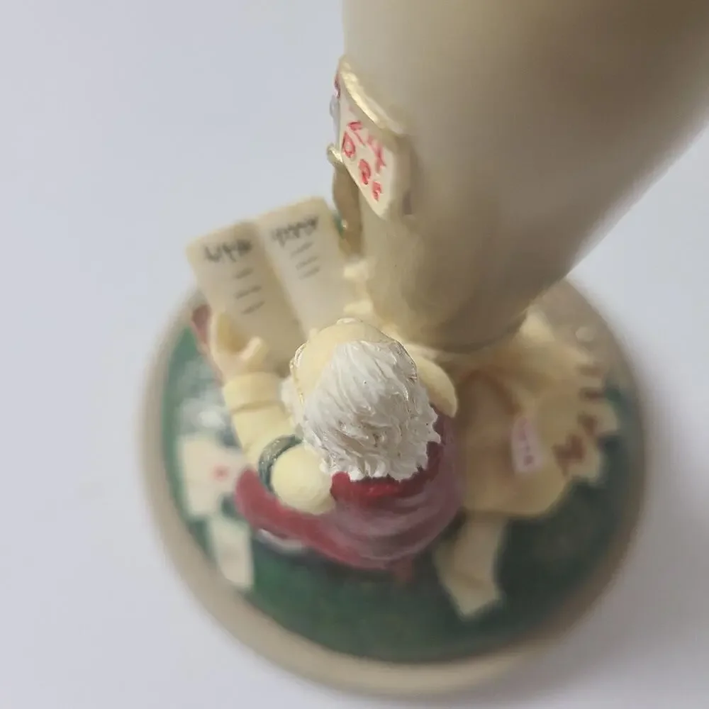Brown Bag Cookie Press Santa Checking It Twice Vintage 1998 Christmas Baking